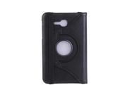 THZY For Samsung Galaxy Tab 3 7 ; LITE T110 T111 Leather 360 Rotating Case Cover Skin Stand black