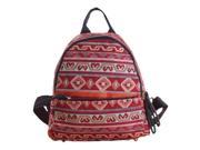 SODIAL Vintage Women s Canvas Travel Rucksack School Bag Satchel Backpack Shoulder Bag Red