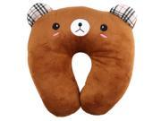 SODIAL Head Neck Rest cartoon U shaped pillow nap pillow travel pillow brown bear