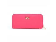 THZY Fashion Korean Cute Bowknot Purse Solid Wearable Wallet for Women Hot Pink