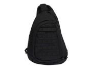 SODIAL Large Sling Single Shoulder USA Military Heavy Duty Waterproof Chest Pack Black