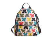SODIAL Vintage Women s Canvas Travel Rucksack School Bag Satchel Backpack Shoulder Bag Multicolor