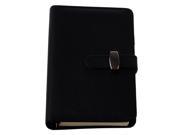 THZY FASHION Pocket Organiser Planner Leather Filofax Diary Notebook Black