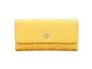 SODIAL Women Clutch Long Purse Leather Wallet Card Holder Handbag Bags Yellow