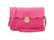THZY Fashion Women s PU Leather Shoulder Bag Clutch Handbag Tote Purse Hobo Messenger rose Red
