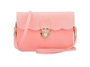 SODIAL Fashion Women s PU Leather Shoulder Bag Clutch Handbag Tote Purse Hobo Messenger Pink