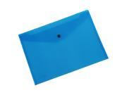 THZY A Pack of 12 Plastic Stud Document Wallets Folders Filing Paper Storage blue A4