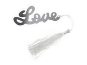 THZY Wedding Favors Love Letters Bookmark Party Stainless Steel Tassels White
