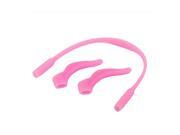 SODIAL Children s Silicone Glasses Eyeglasses Holder Neck Cord Strap with Anti slip Ear Grip Hooks Pink