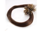 THZY 100 Hair Extensions 100% natural hot 45cm Dark Brown 4