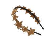 THZY SuSy Leather Rivet Star Pentagram Headbands Hair Jewelry brown