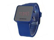 THZY Color Storm Men Lady Mirror LED Date Day Silicone Rubber Digital Wrist Watch