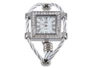 THZY Fashion Stylish Womens Girl Roman Numerals Dial Square Bracelet Wrist Watch Gift