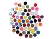 THZY New 60 Box Color 5 Style Crushed Shell Acrylic Nail Art Glitter Powder Tip Decoration