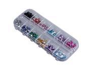 THZY Wholesale 2mm 3000 Nail Art Gems Mixed Colours Shapes in Case Nail Beauty Art