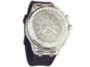 THZY GENEVA Luminous watch fashion personality lovers jelly form for men and women love Black