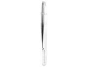 THZY Stainless Steel Slant Tip Eyebrow Tweezers with Comb Silver