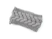 THZY Women Lady Girls Knitted Twist Crochet Hair Band Ear Warmer light gray