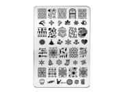 SODIAL Christmas DIY Nail Art Image Stamp Stamping Plates Manicure Template Pattern 1