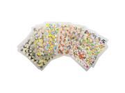 THZY 50 sheets 3D Mix Painted Nail Art Sticker Tip Decal Decorations