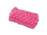 THZY Women Lady Girls Knitted Twist Crochet Hair Band Ear Warmer Peach pink