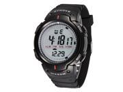 SODIAL SYNOKE Digital Sports Watches Night Light Running Alarm Chronograph Stop watch 7IH6 Black