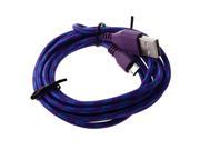 THZY 2M Braided Fabric Micro USB Data Sync Charger Cable Cord For Cell Phone Purple