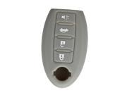 THZY 4 Buttons Silicone Car Auto Remote Fob Key Holder Case Cover for Nissan Gray