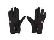 THZY Touch Screen Windproof Warm Gloves Outdoor Cycling Skiing Hiking Unisex Black S