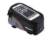 THZY Roswheel Bike Bicycle Frame Front Tube Bag Transparent PVC with Audio Extension Line for 5.5 Cellphone