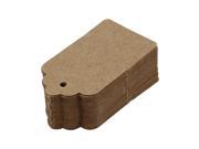 THZY Pack 50 Rustic 40mmx70mm Scalloped Kraft Paper Card Blank Brown Tag Wedding Favour Gift Tag DIY Tag Luggage Tag Price Label Small 50