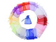 THZY 3Sets 50Pcs Wedding Party Favor Satin Drawstring Organza Bags Pouch Assorted 10*12CM