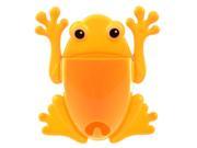 SODIAL Lovely Cute Frog Toothbrush Makeup Tools Wall Sticker Yellow