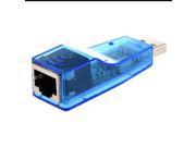 THZY External USB Ethernet RJ45 network Lan Card Adapter 10 100 Mbps for Laptop PC Blue