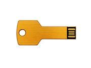 THZY 64GB USB2.0 Metal Thin Key Flash Memory Stick Pen Drive Thumb U Disk Storage Gold