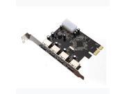 SODIAL USB 3.0 PCI Express Card adapter connector PCI E Card 4 Ports PC Computer