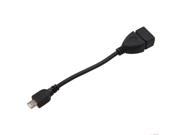 THZY 15cm OTG Cable Micro USB male USB female socket Black