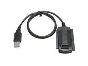 THZY 3 in 1 USB 2.0 to IDE SATA 2.5 3.5 Hard Drive HD HDD Adapter Converter Cable Black