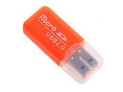THZY 5x Mini drive USB 2.0 Memory Card Reader Adapter Stick Micro SD TF Card Reader orange