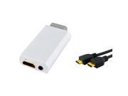 THZY Nintendo Wii to HDMI 3.5mm Audio Converter Adapter 3 FT High Speed HDMI Cable M M Compatible with Nintendo Wii