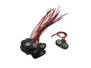 THZY 10x Black Red Short Cable Connection 9V Battery Clips Connector Buckle