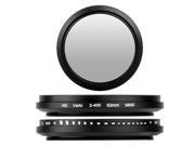 THZY 52mm Adjustable Neutral Density ND Fader Filter ND2 ND4 ND8 to ND400
