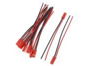 THZY 10Pcs 2Pin JST Male Plug 22AWG Wire Cable 100mm Long for RC Model Plane Car Red Black