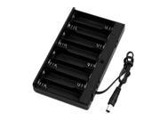 THZY 2.1x5.5mm Plug Batteries Case Box w Cover for 8 x 1.5V AA Battery