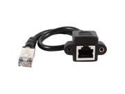 THZY RJ45 Female to Male Adapter Network Extension Cable Panel Mount 27cm