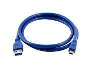 THZY Blue Superspeed USB 3.0 Type A Male to Mini B 10 Pin Male Adapter Cable Cord