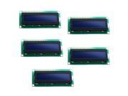 THZY 5x 1602 16x2 Character LCD LCM Display Module HD44780 Controller Blue Backlight