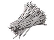 THZY 100pcs 5.9 Inches Stainless Steel Exhaust Wrap Coated Locking Cable Zip Ties