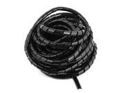 SODIAL 8M Long Flexible Black Polyethylene Spiral Cable Wire Wrap Tube 10mm