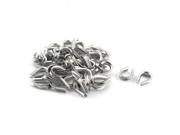 THZY 50 PCS Silver Tone Cable Thimbles for 1 8 Inch Wire Rope